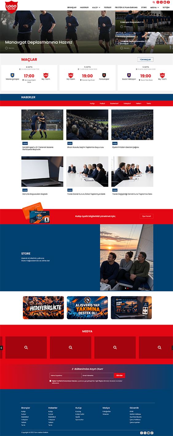 Spor Kulübü Web Sitesi